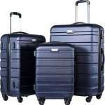 Coolife Luggage 3 Piece Set Suitcase Spinner